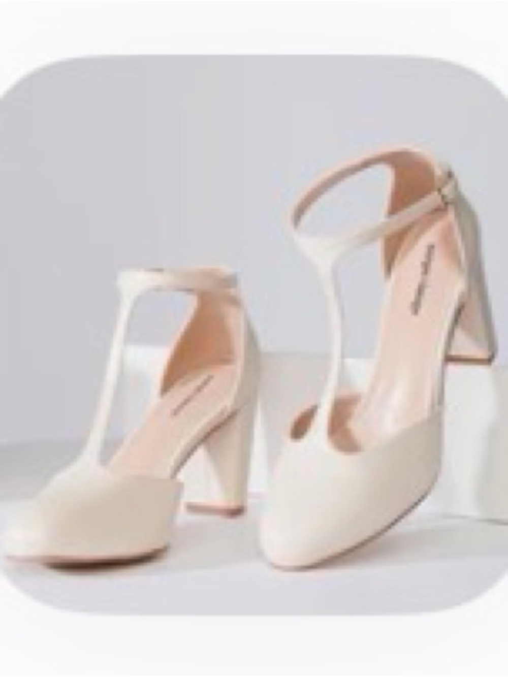 Unique Vintage 1920s Beige Leatherette T-Strap Astaire Pumps